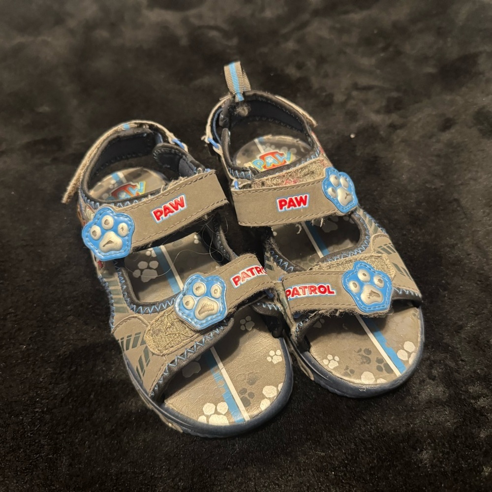Paw Patrol Kids Sandals - Blue and Black. Comfy! Great for play or casual. 11T